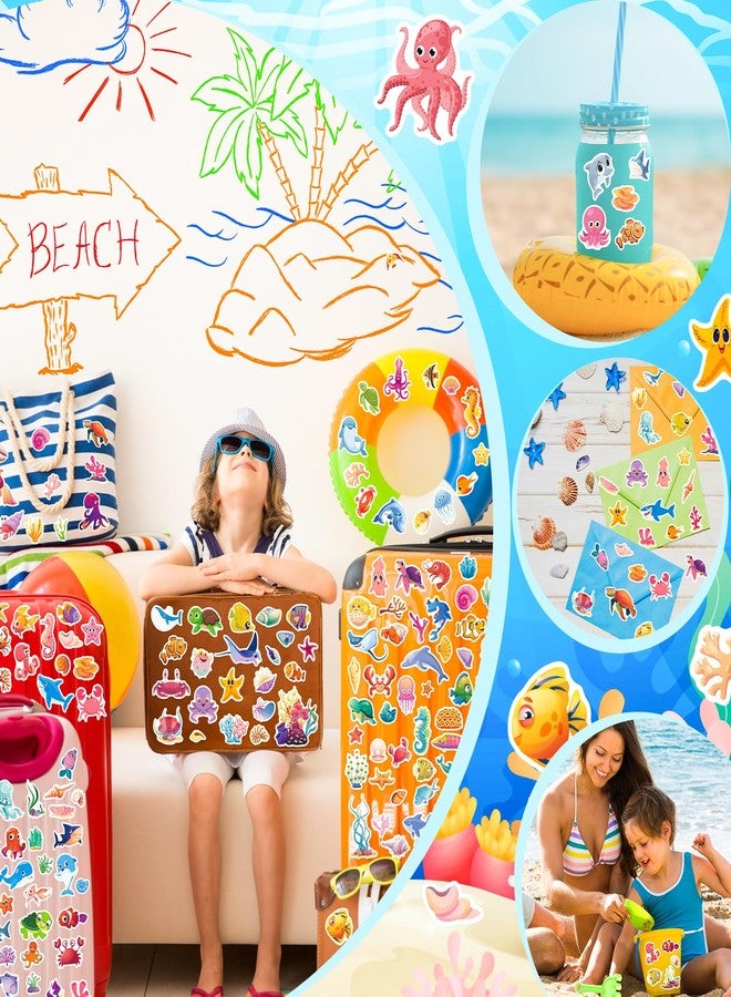 Ozepao 24 Sheets Ocean Stickers for Kids, 564 Pcs Under The Sea Animal Waterproof Stickers Decorations Ideal for Water Bottles Party Favors Supplies Crafts Decor - Image 5